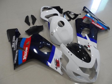 Carena Moto Suzuki GSXR 600 / GSXR 750 2004-2005 - Bianco Blu Rosso Nero Motul
