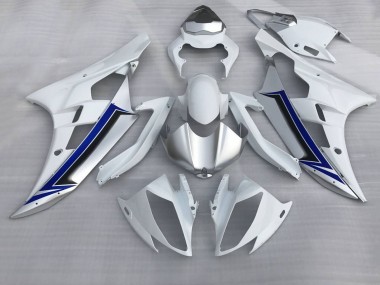 Carena Moto Yamaha YZF R6 2006-2007 - Bianco Argento Blu Nero