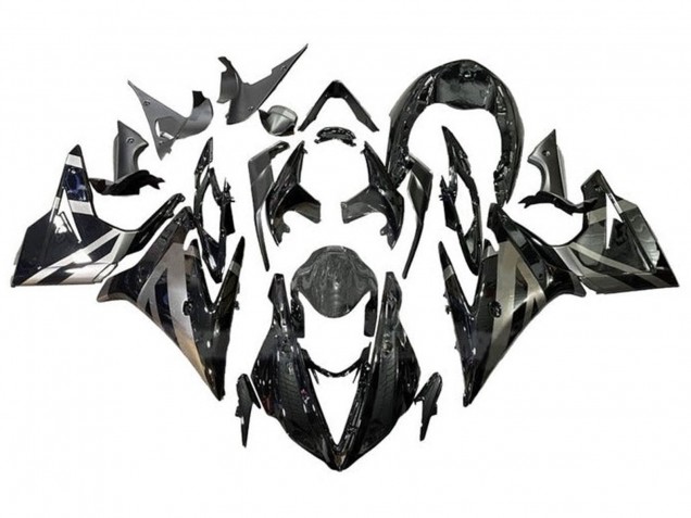 Carena Moto Triumph Daytona 675 Triple 2013-2016 - Argento Nero Lucido