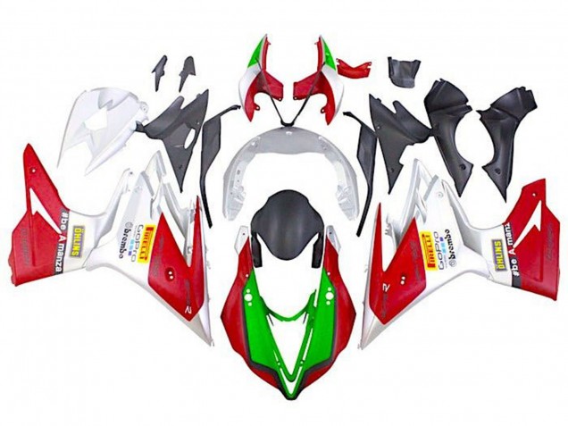 Carena Moto Triumph Daytona 675 Triple 2013-2016 - Bianco Rosso Verde