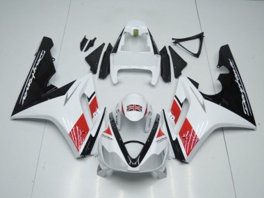 Carena Moto Triumph Daytona 675 Triple 2006-2008 - Bianco Rosso Nero Lucido