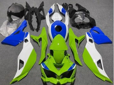 Carena Moto Kawasaki ZX4R ZX-4RR 2019-2025 - Bianco Blu Verde