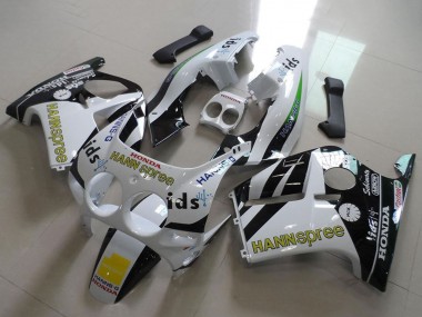 Carene Moto Honda CBR250RR MC19 1988-1989 - Bianco Giallo Nero Lucido Hannspree