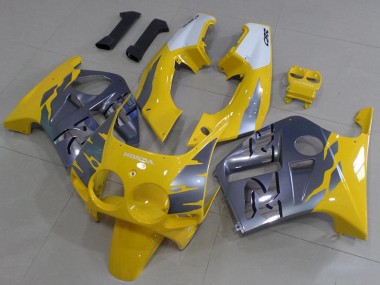 Carene Moto Honda CBR250RR MC19 1988-1989 - Bianco Giallo Argento