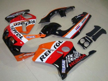 Carene Moto Honda CBR250RR MC19 1988-1989 - Arancia Bianco Rosso Nero Lucido Repsol