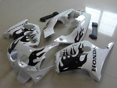 Carene Moto Honda CBR250RR MC19 1988-1989 - Bianco Nero Lucido Fiamma