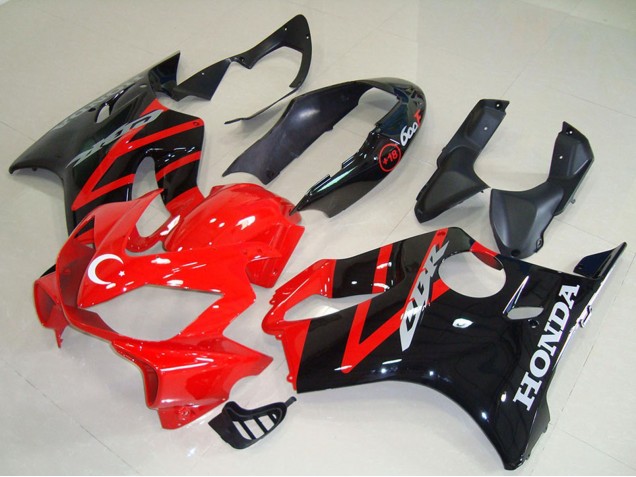 Kit Carena Moto Honda CBR600 F4i 2004-2007 - Rosso Nero Lucido