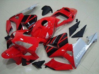 Carene Moto Honda CBR600RR 2003-2004 - Rosso Argento Nero Lucido