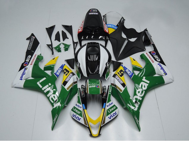 Carene Moto Honda CBR600RR 2007-2008 - Verde Bianco Nero Lucido Linear