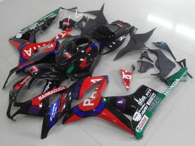 Carene Moto Honda CBR600RR 2007-2008 - Nero Lucido Rosso Blu Pata