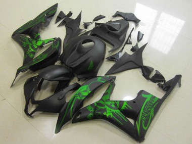 Carene Moto Honda CBR600RR 2007-2008 - Verde Nero Opaco Cranio