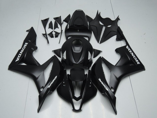 Carene Moto Honda CBR600RR 2007-2008 - Nero Opaco Bianco Decals