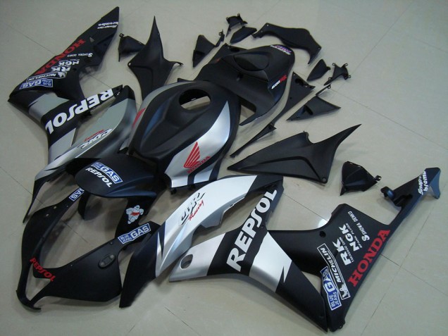 Carene Moto Honda CBR600RR 2007-2008 - Nero Opaco Argento Repsol