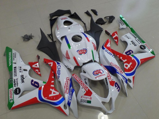 Carene Moto Honda CBR600RR 2007-2008 - Bianco Rosso Blu Verde Pata 6