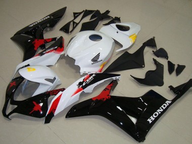 Carene Moto Honda CBR600RR 2007-2008 - Bianco Giallo Rosso Nero Lucido