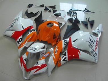 Kit Carena Moto Completo Honda CBR600RR 2009-2012 - Arancia Bianco Rosso Nero Lucido Repsol