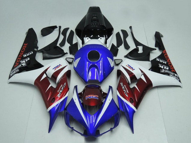 Carene Moto Honda CBR1000RR 2006-2007 - Bianco Borgogna Blu Nero Lucido
