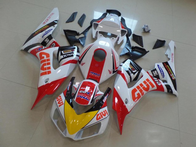 Carene Moto Honda CBR1000RR 2006-2007 - Bianco Rosso Giallo Nero Lucido Givi HRC