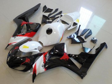 Kit Carene Moto ABS Honda CBR1000RR 2006-2007 - Bianco Rosso Nero Lucido