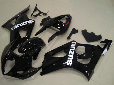 Carene Moto Suzuki GSXR 1000 2003-2004 - Nero Lucido Bianco Decal
