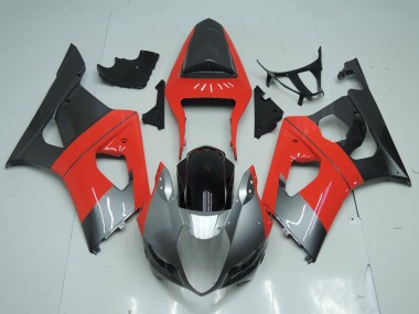 Carena Moto Suzuki GSXR 1000 2003-2004 - Rosso Argento Nero
