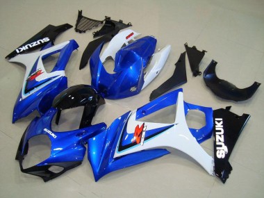 Carena Moto Suzuki GSXR 1000 2007-2008 - Bianco Blu Nero OEM Stile