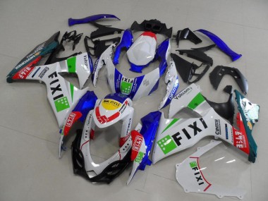 Carene Moto Suzuki GSXR 1000 2009-2016 - Bianco Blu Verde Giallo Rosso Fixi