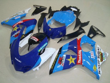 Carene Moto Suzuki GSXR 1000 2009-2016 - Blu Bianco Rosso Nero Rockstar Corsa
