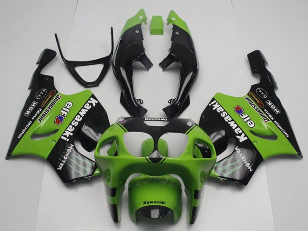 Carene Moto Kawasaki ZX7R 1996-2003 - Verde Nero Lucido Mostro Elf