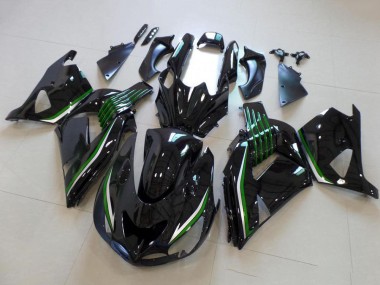 Carene Moto Kawasaki ZX14R ZZR1400 2006-2011 - Nero Lucido Verde Linea