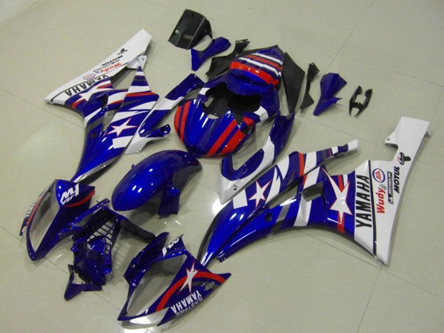 Carene Moto Yamaha YZF R6 2006-2007 - Bianco Blu Rosso Motul Michelin