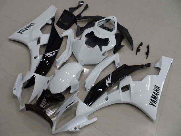 Carene Moto Yamaha YZF R6 2006-2007 - Bianco Nero Lucido