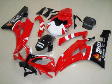 Carene Moto Yamaha YZF R6 2006-2007 - Rosso Bianco Nero Lucido Motul