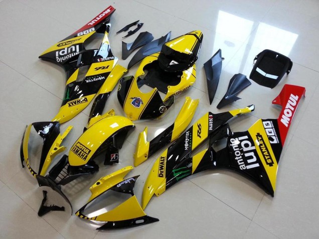 Carene Moto Yamaha YZF R6 2006-2007 - Giallo Nero Lucido Rosso Verde Motul Mostro