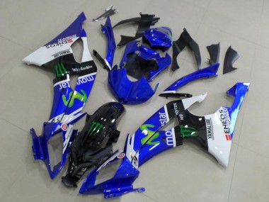 Carene Moto Yamaha YZF R6 2008-2016 - Bianco Blu Nero Lucido Verde Mostro MoviStar