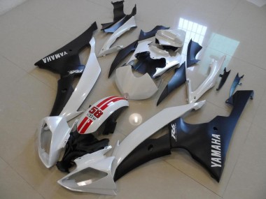 Kit Carene Moto ABS Yamaha YZF R6 2008-2016 - Bianco Rosso Nero Opaco