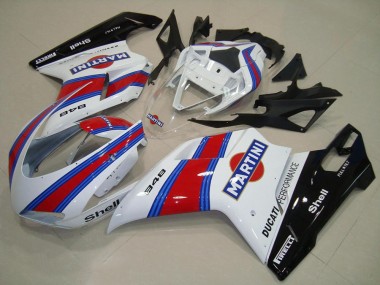 Carene Moto Ducati 848 2007-2014 - Bianco Rosso Verde Nero Lucido Martini
