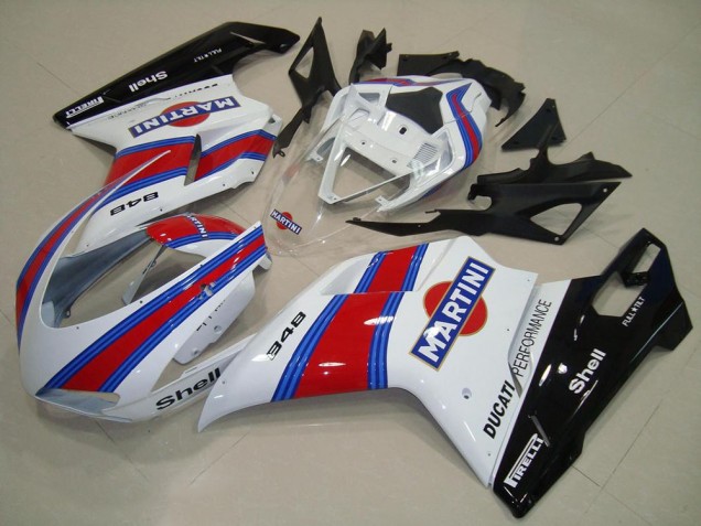 Carene Moto Ducati 848 2007-2014 - Bianco Rosso Verde Nero Lucido Martini