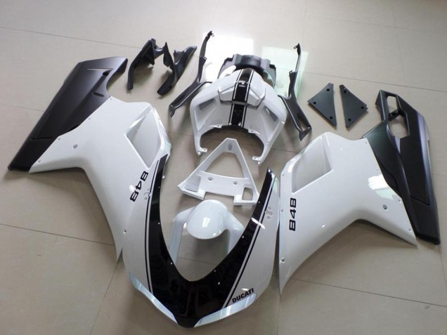 Carena Moto Ducati 848 2007-2014 - Bianco Nero Opaco