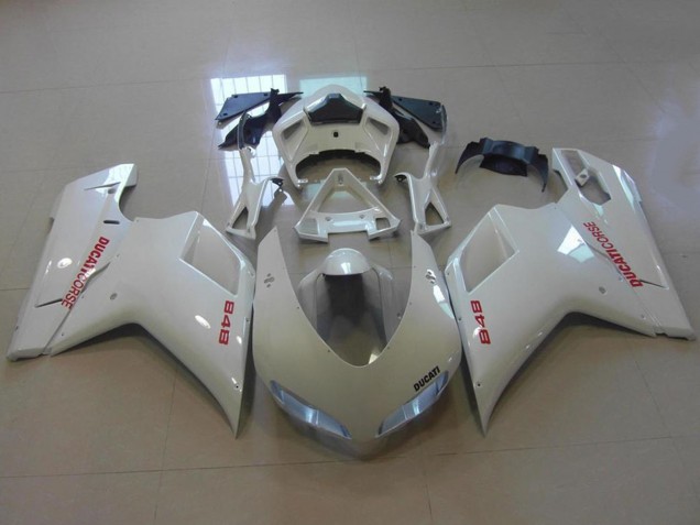 Carene Moto Ducati 848 2007-2014 - Lucido Bianco Rosso Decals