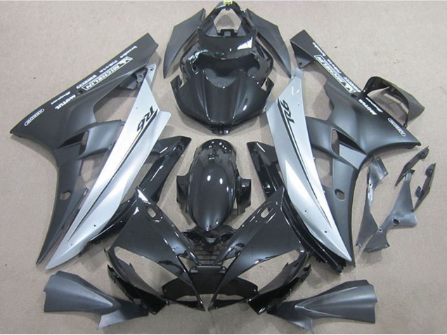 Carene Moto Yamaha YZF R6 2006-2007 - Nero Lucido Nero Opaco Argento