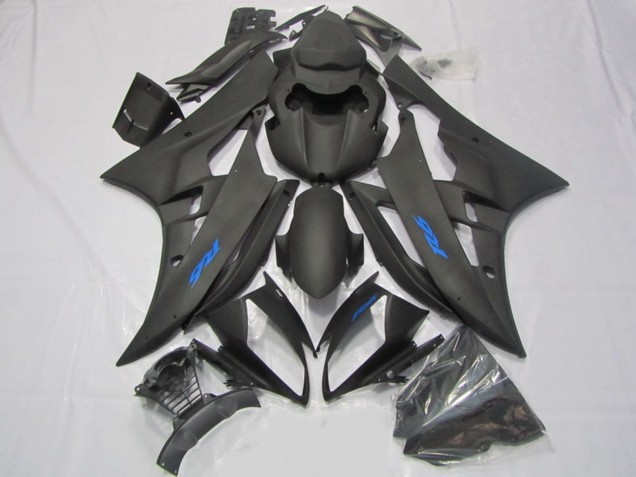 Carene Moto Yamaha YZF R6 2006-2007 - Nero Opaco Blu Decals