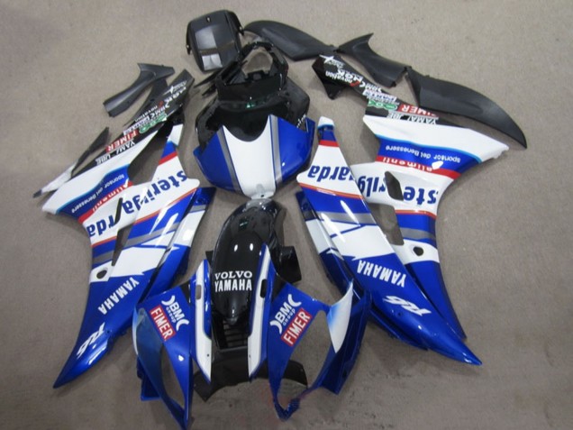 Carene Moto Yamaha YZF R6 2006-2007 - Bianco Blu Rosso Sterilgarda Volvo Fimer