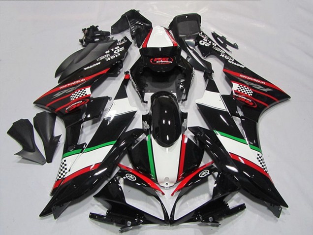 Carene Moto Yamaha YZF R6 2006-2007 - Bianco Rosso Nero Lucido Verde Motul