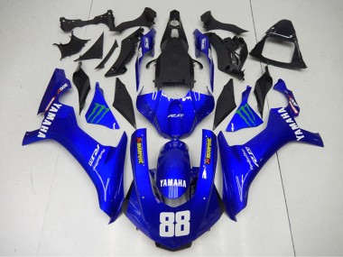 Carene Moto Yamaha YZF R1 2015-2019 - Blu Verde Mostro Akropovic