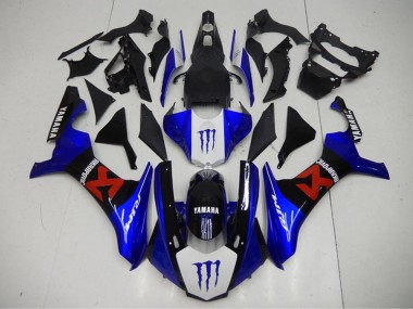 Carene Moto Yamaha YZF R1 2015-2019 - Blu Bianco Nero Rosso Mostro Akropovic