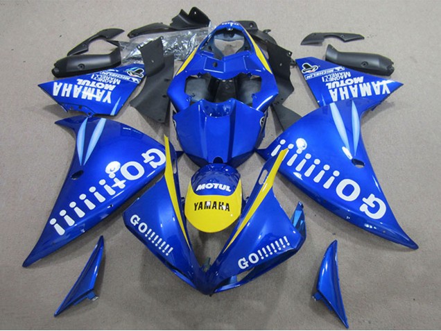 Carene Moto Yamaha YZF R1 2009-2011 - Blu Giallo Bianco Go
