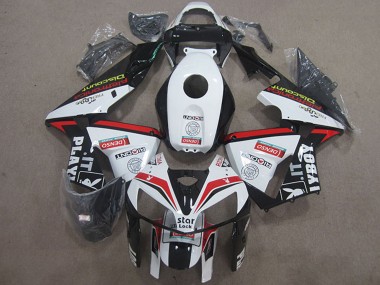 Carene Moto Honda CBR600RR 2005-2006 - Bianco Rosso Nero Star Lock Playboy