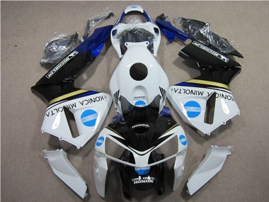 Carene Moto Honda CBR600RR 2005-2006 - Bianco Blu Giallo Nero Lucido Konica Minolta