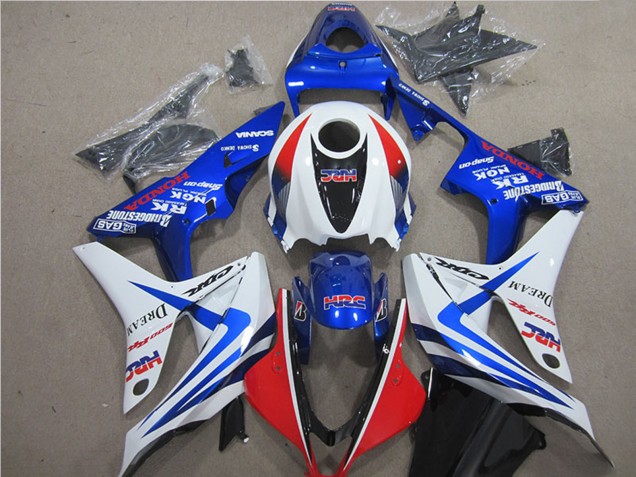 Kit Carene Moto ABS Honda CBR600RR 2007-2008 - Bianco Rosso Blu HRC